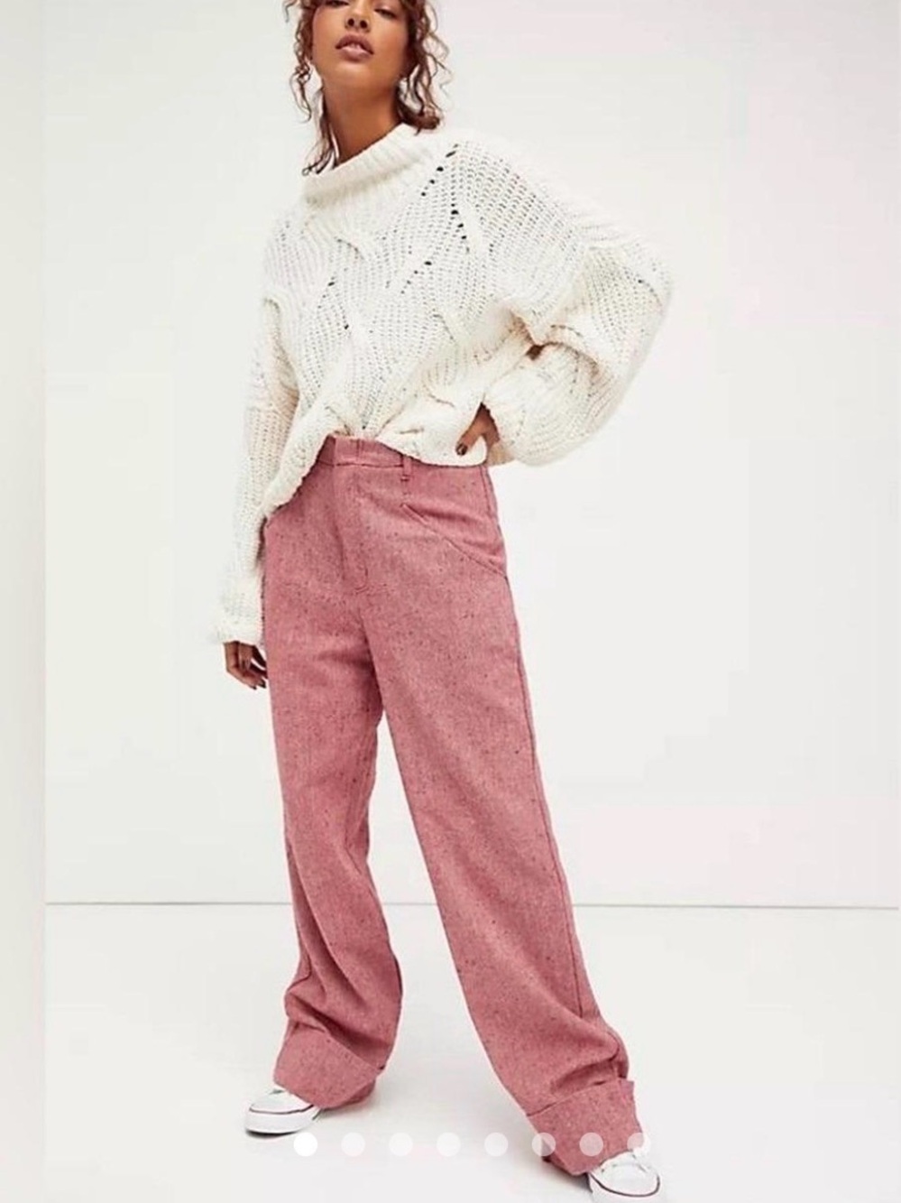 Free People Selina Tweed Trouser Pants